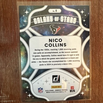 2025 Panini Donruss Nico Collins Galaxy of Stars #8 Texan SP | eBay
