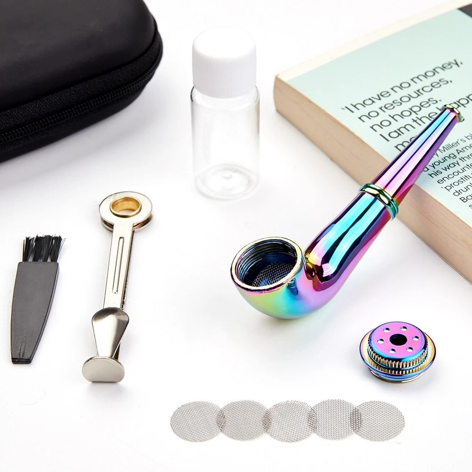 (Pack of 2) 3.5" Metal Detachment Tobacco Smoking Pipe with Cap & Box Hand Pipes - Image 4 of 4