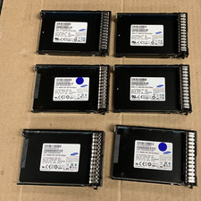 LOT OF 6 Samsung 960GB SATA SSDs MZ-7LM9600 / MZ-7WD960T/003 *READ* A/B