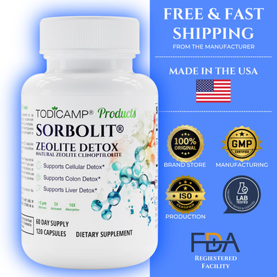 TODICAMP Zeolite Detox 120 Zeolite Capsules Full Body Detox Liver Detox Debloat