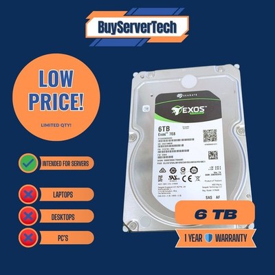 Seagate EXO 7E8 ST6000NM0095 6TB 7.2K 12Gbps 256MB Cache 3.5'' SAS HDD
