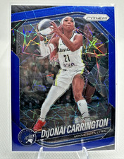 Dijonai Carrington 2025 Panini Prizm WNBA Blue Velocity Prizm #9 Minnesota Lynx