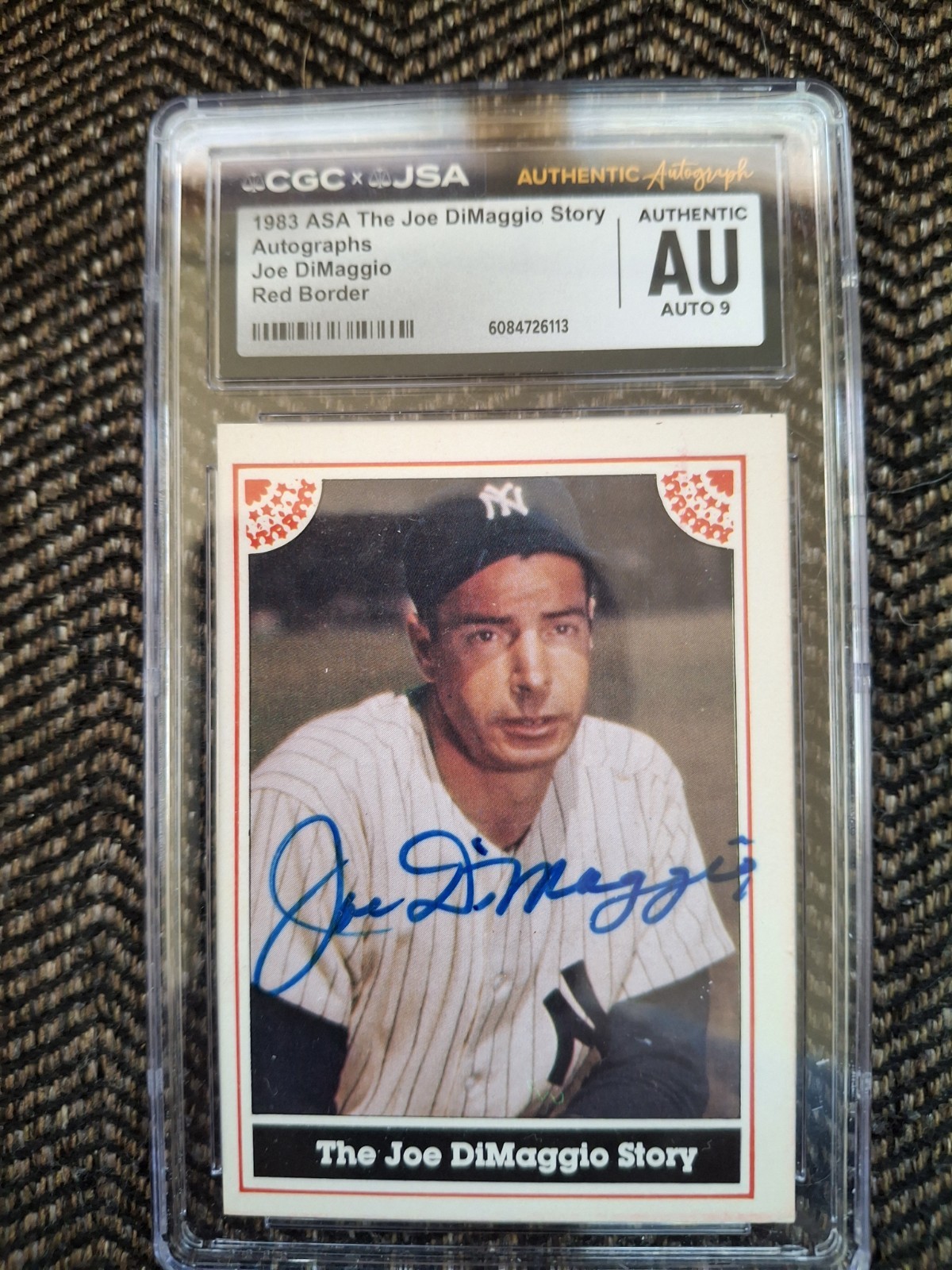 Joe DiMaggio Autographed Signed New York Yankees 1983 ASA The Story Red Border CGC Slabed JSA AUTHENTICA 