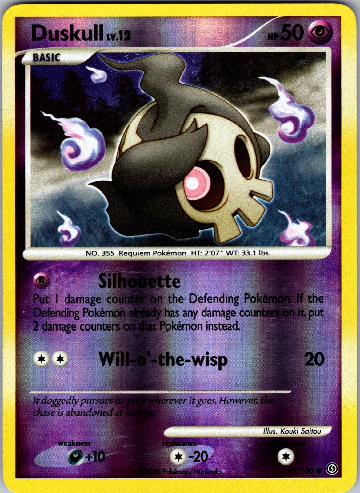 Duskull 59/100 Common Stormfront Pokemon Reverse Holo Lightly Played