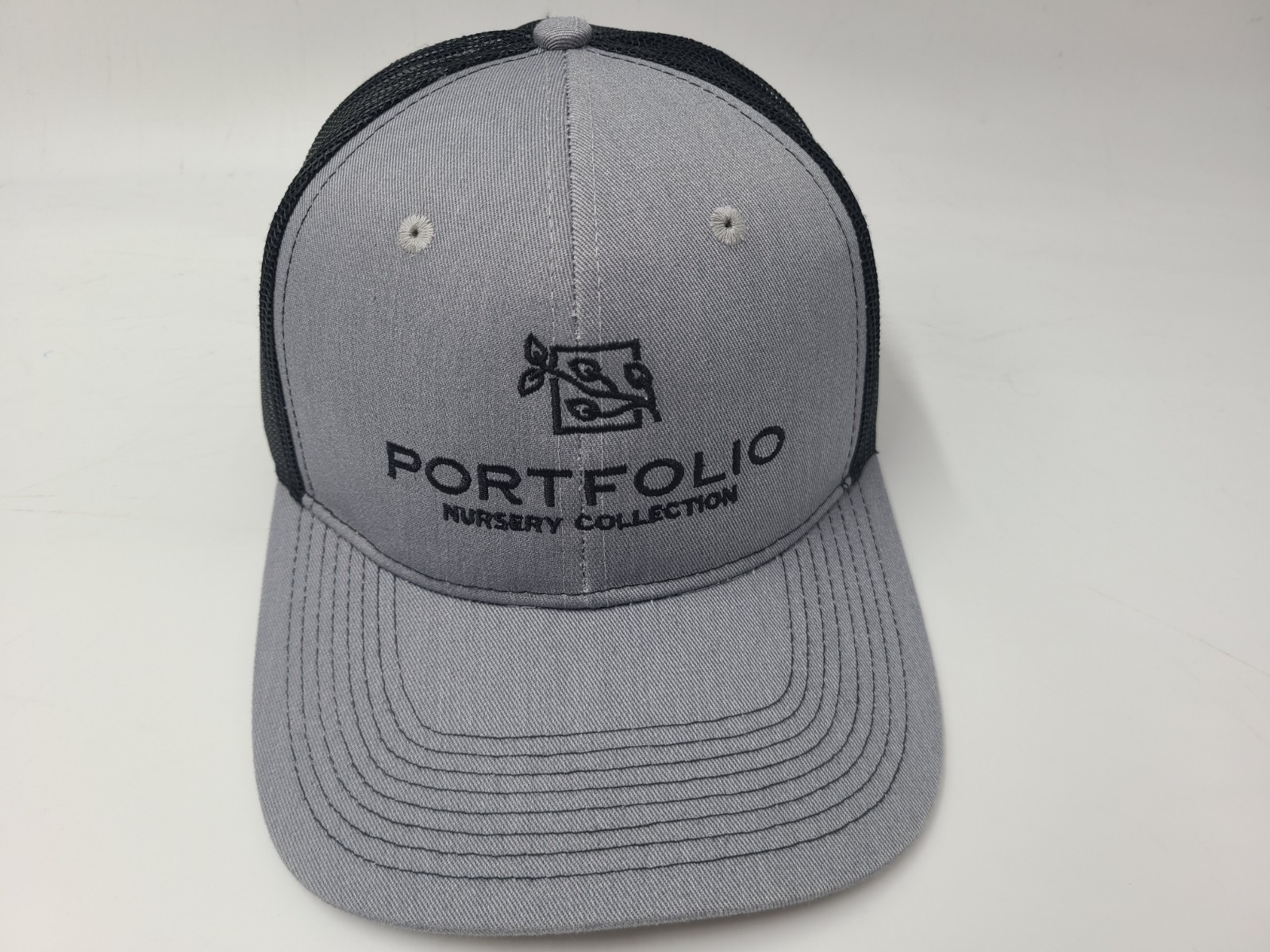 Portfolio Nursery Collection Mesh Trucker Snapback Hat Cap Tree Men Gray Black