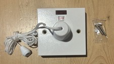 Electric Shower Ceiling Switch with Pull Cord 45 Amp Double Pole Isolator- White