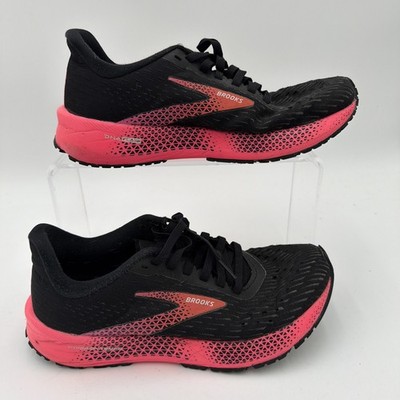 Brooks Womens 6 Running Shoes Hyperion Tempo Black Neon Pink Sneakers 1203281