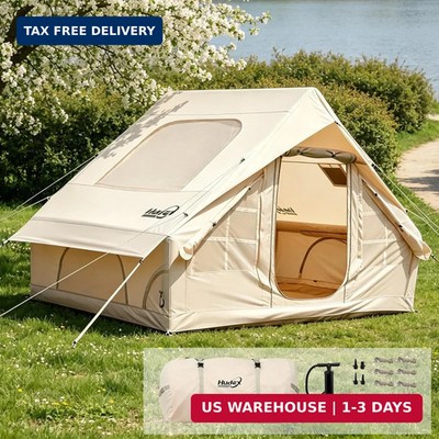Inflatable Tent for Camping 4-6 Person-Blow Up Tent with Hand Pump-Oxford Waterp