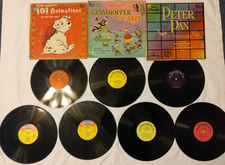 10 LP Disneyland 101 Grasshopper Poppins Lady Pan PecosBill Fess Parker Holloway