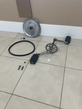 1979 Motobecane Mobylette 50V Drive Pulley With Gear, Belt, Pedals, Pedal Crank.