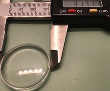 Omega Verre A Bague Chromée Creusé. N.O.S