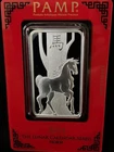 1 oz .999 Silver Bar, PAMP Suisse Lunar Series: 2014 Horse / Assay / some spots