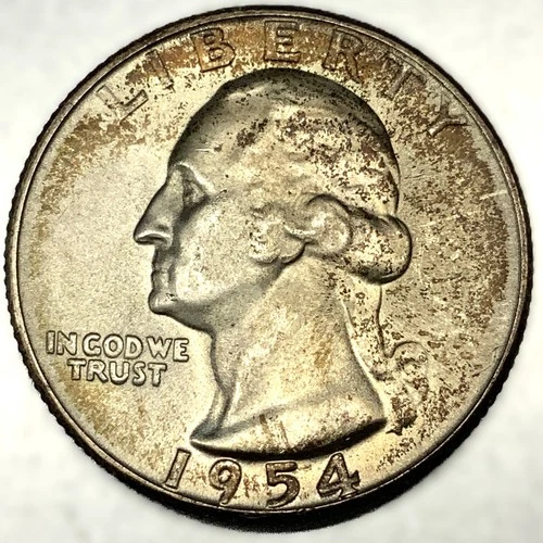 1954 S Washington Quarter BU Uncirculated Mint State 90% Silver 25c US Coin 2668
