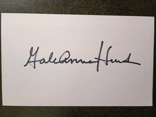 GALE ANNE HURD Hand Signed Autograph 3X5 CARD = WRITER & PRODUCER-THE TERMINATOR