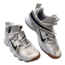 Nike React Hyperset Volleyball Shoes Mens Size 10 White Black Gum Sole Adj Strap