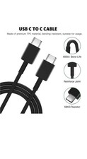 For Samsung USB-C to USB-C Fast Charging Cable Type-C to Type-C Cable Cord