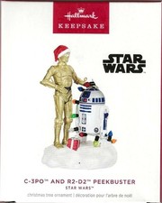 Hallmark C-3PO & R2-D2 Peekbuster Ornament 2024 Star Wars New