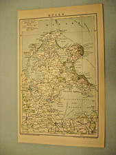 Rügen von 1897 Stadtplan mit Straßenverzeichnis-Antike Lithographie