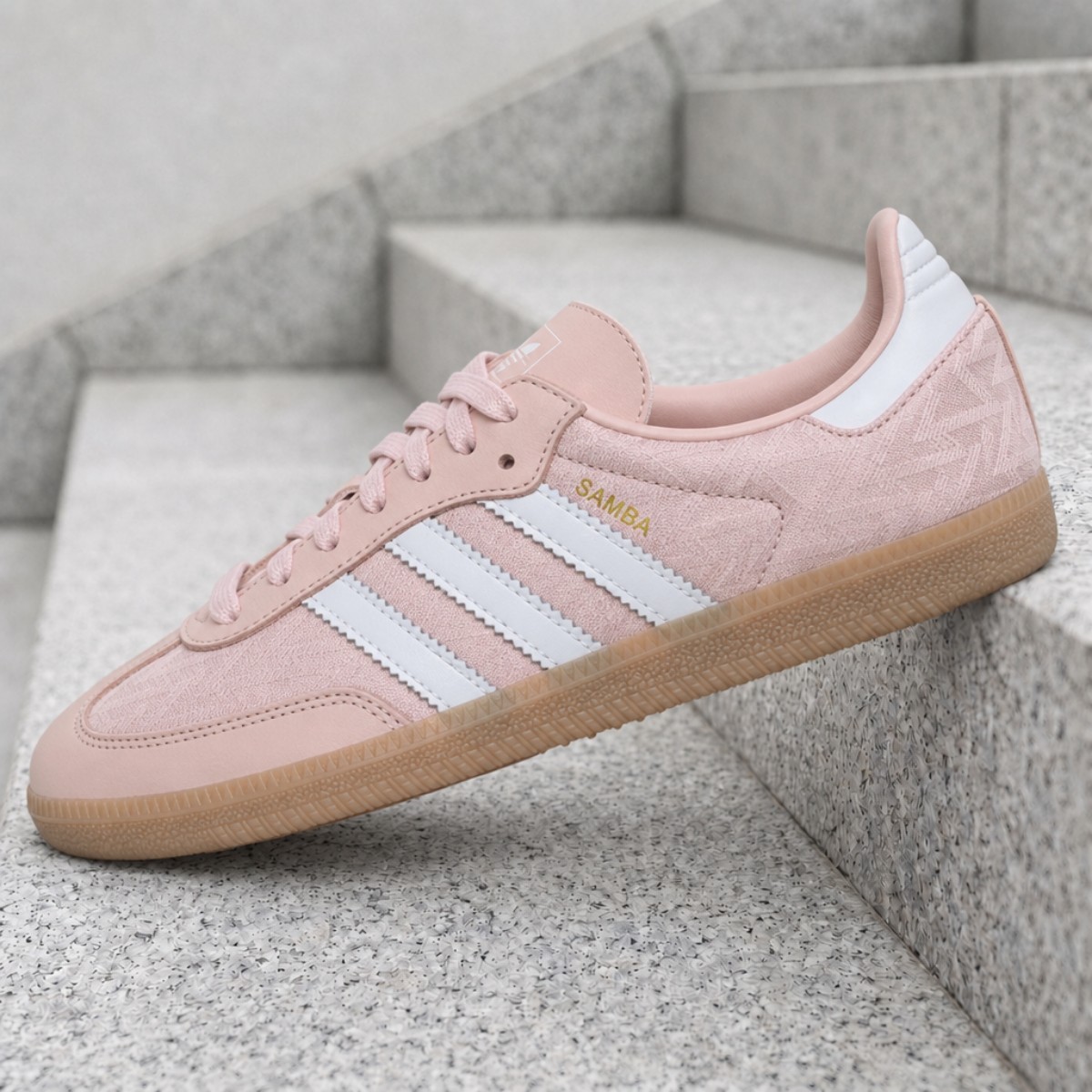 adidas Samba Pink Retro Leather Sneakers Size 12m/13w adidas Originals Samba OG Ftwr White Women main image 2