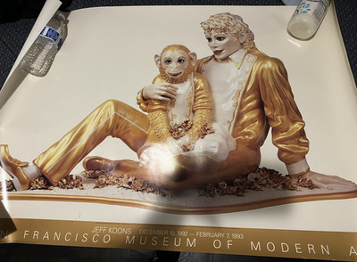 Jeff Koons Large Contemporary Art Poster San Francisco Museum of Modern Art 1992