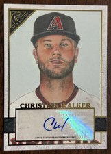 2020 TOPPS GALLERY CHRISTIAN WALKER GOLD FOIL AUTO CARD NO. 25 HOUSTON ASTROS