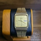 Vintage Seiko Quartz Day Date Gold Tone Unisex Watch - New Battery