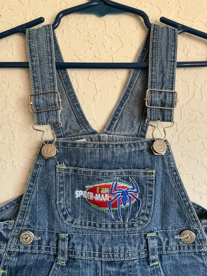 Mono de colección Spider-Man niños 3T Marvel Spider-Man 3 denim 2007 Y2K RARO Foto 2 de 4