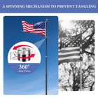 Yescom 30' Telescoping Flag Pole Kit Portable Display Sign Pole for Events Black — photo 6