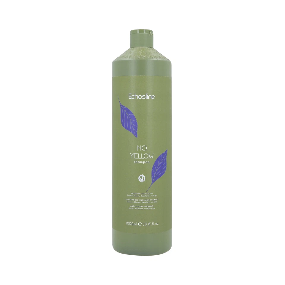 ECHOSLINE NO YELLOW VEGAN Lila Shampoo für blondes und graues Haar 1000 ml