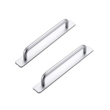 2 PCS SelfStick Instant Cabinet Drawer Closet Door Handle Pulls 170mm Silver