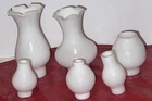 7 VINTAGE MILK GLASS LAMPSHADES MINIATURE & SMALL