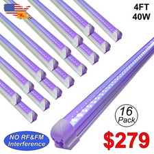 16 Pack LED UV Black Light Fixture 48 inch 40W for Event Lighting Club D cor