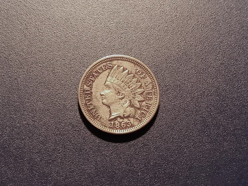 1863 XF details Indian Head Cent