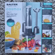 Salter Food Blender Hand Mixer Set 3 in 1 Processor Electric Whisk 
