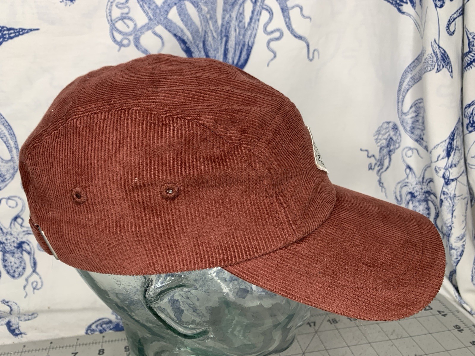 Finisterre Patch Hat Adjustable Red Corduroy Dad … - image 3