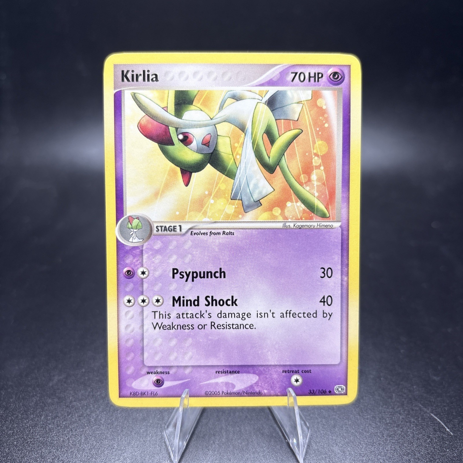 Pokemon Card -  Vintage Emerald 33/106 - KIRLIA (uncommon) - NM -c