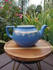 Hall China Co. Blue Teapot with Gold-Tone Accents, 4.5”x4” No lid