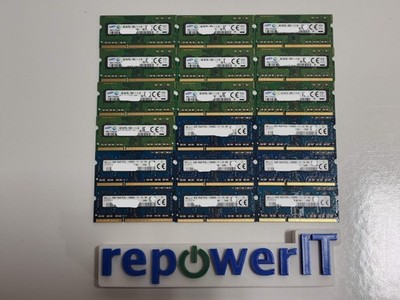 Lot of 18x Mixed Brand/Model 4GB PC3L-12800S SODIMM Memory USED