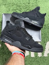 Size 10M/11.5W - Jordan 4 Retro Black Cat 2020 CU1110-010 Pre-Owned