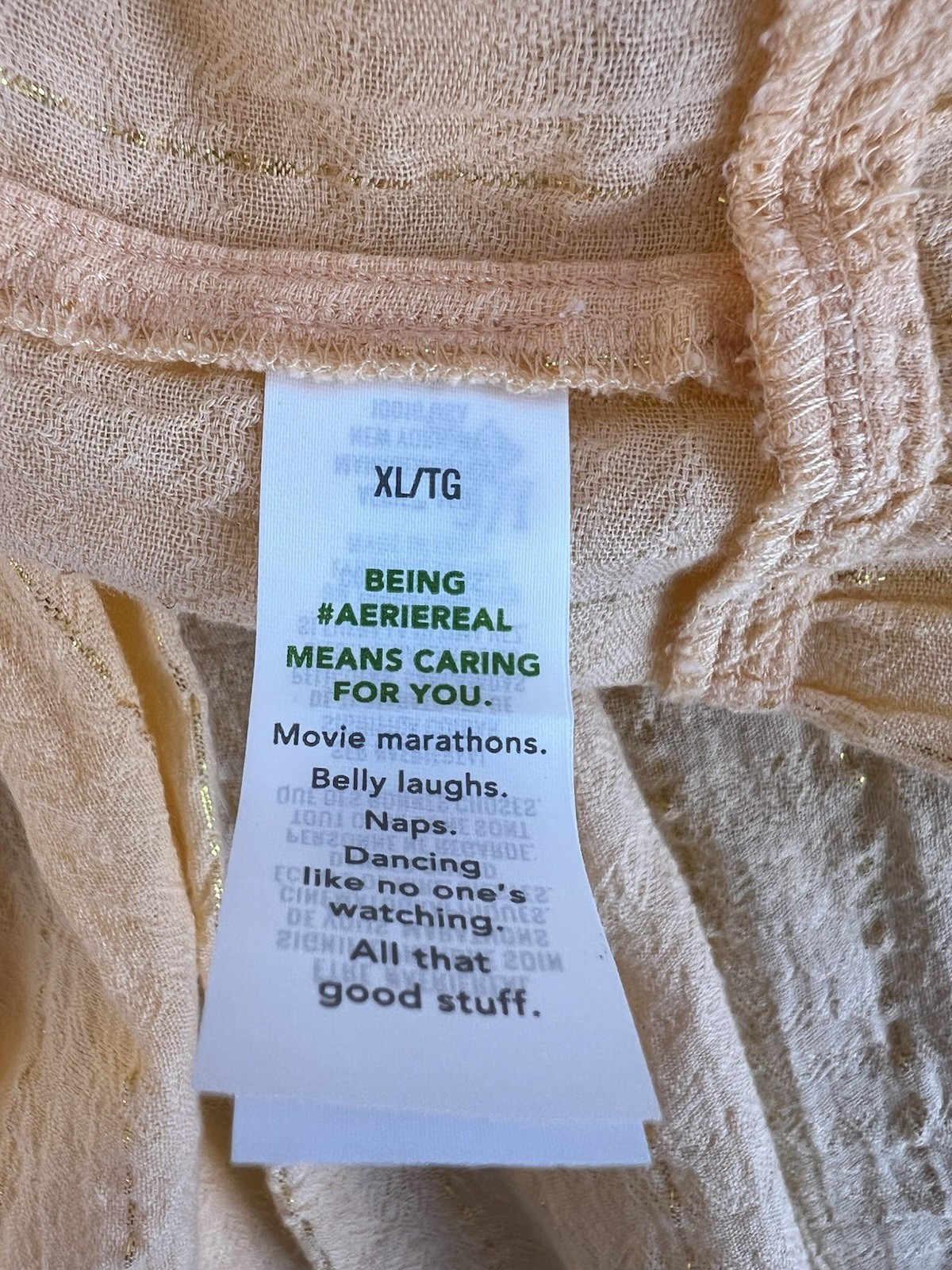 Aerie Dress Mango Hour Coverup XL Sundress Orange  Gold Metallic Gauze Fairy New thumbnail 10