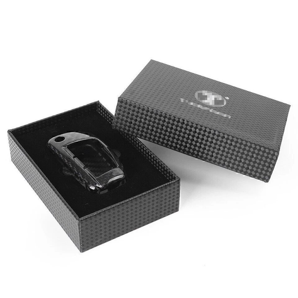Funda Carcasa Llave Remoto Coche Fibra Carbono Real Compatible con Audi A3 A4 A6 TT R8 Foto 2 de 4