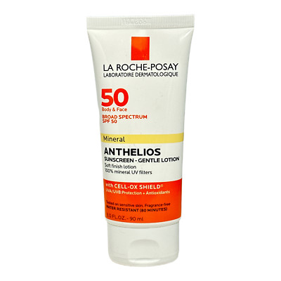 La Roche-Posay 50 Body & Face Mineral Anthelios Sunscreen- Gentle Lotion 3.0oz. 