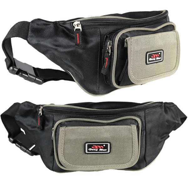 Khaki Schwarz Bauchtasche GüRteltasche HüFttasche Geldtasche Sporttasche Bag Neu-image