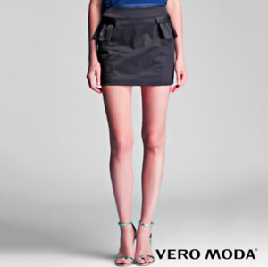 legering Land indebære Size 6 Original VERO MODA Teens High Stretch Slim MIni Black Skirt XS | eBay