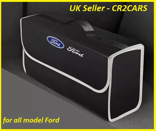 For Ford Black Car Boot Tidy Bag Storage Box Collapsible Trunk Organiser