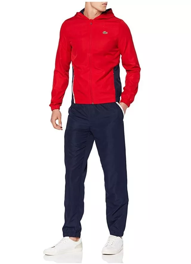 MEN&#039;S LACOSTE TENNIS SPORT ZIP TRACK JACKET &amp; PANTS SET | eBay