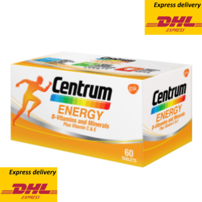60's New Centrum Energy B-Vitamins and Minerals + Vitamin C & E - Fast DHL