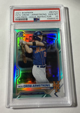 PETE CROW-ARMSTRONG - 2021 BOWMAN CHROME PROSPECTS - AQUA REFRACTOR - PSA 10