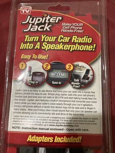 Jupiter Jack Cell Phone Car Speakerphone Converter NIB 6 Adapters-New - 第 2/2 張圖片