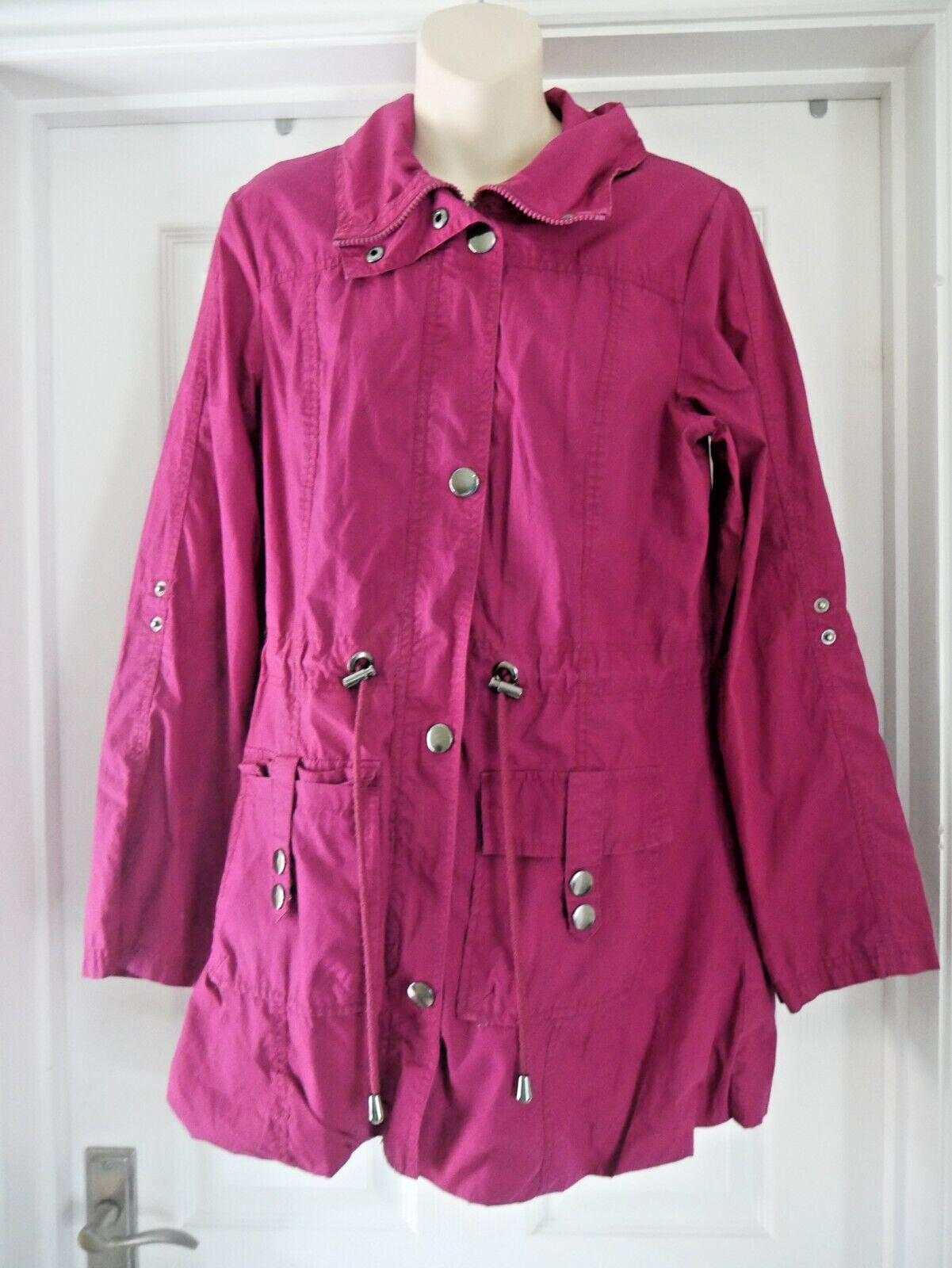 Pink BHS Classic Coat Lined Ladies Size 12 Versatile Summer Autumn Jacket